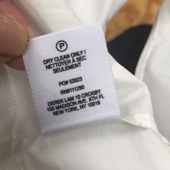 Derek Lam 10 Crosby Button Up Tie Back top 0 XS - Picture 10 of 12